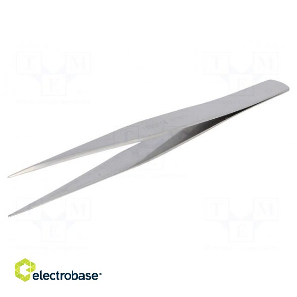 Tweezers | Tweezers len: 125mm | Blades: straight,narrowed фото 1