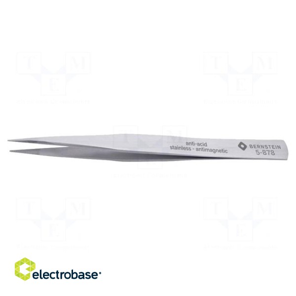 Tweezers | 130mm | Blade tip shape: flat | universal | tips serrated