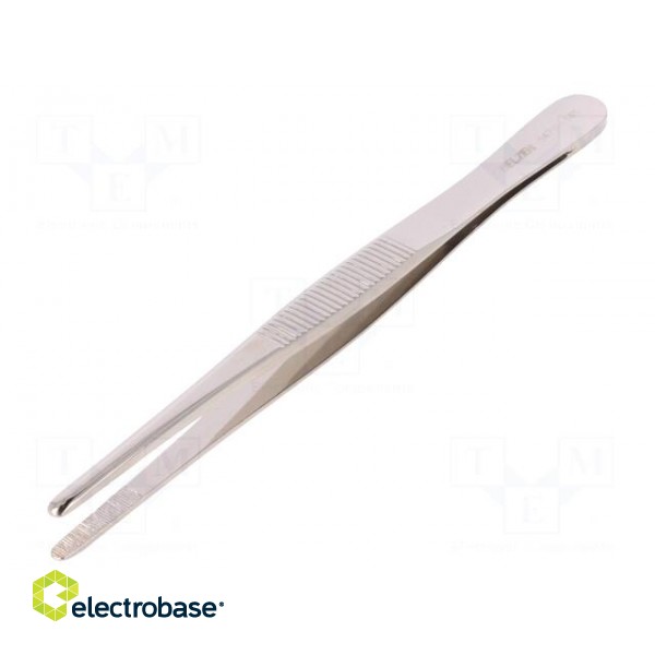 Tweezers | 145mm | Blades: straight | Blade tip shape: rounded image 1