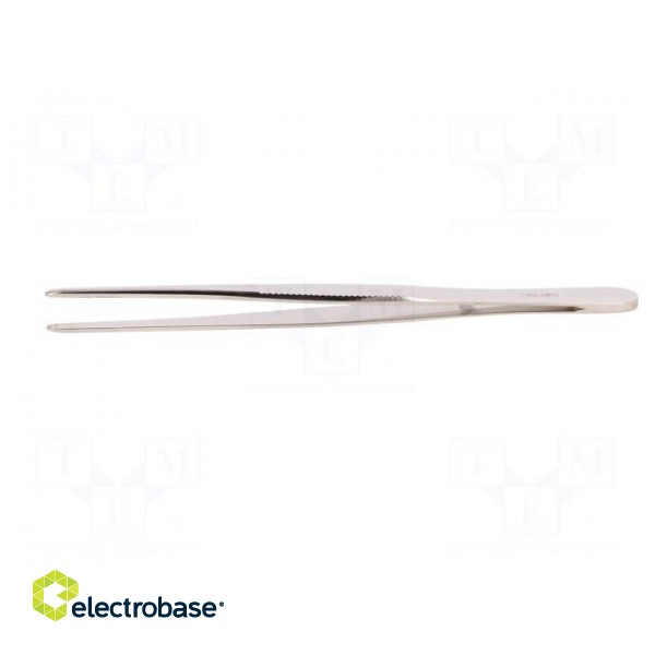 Tweezers | 145mm | Blades: straight | Blade tip shape: rounded фото 3