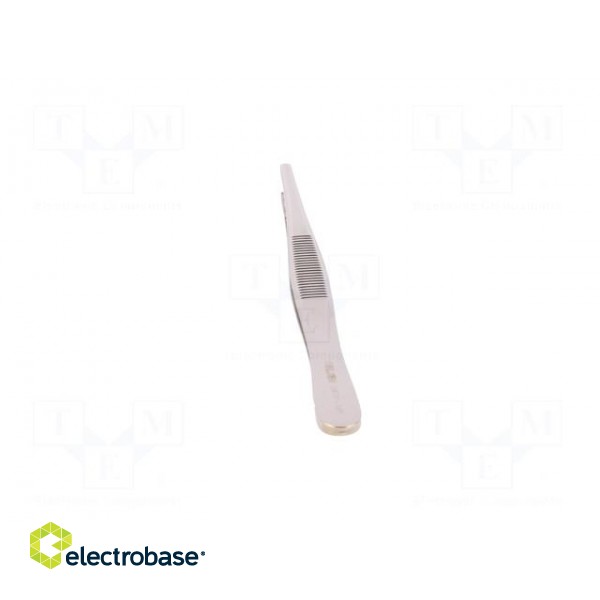 Tweezers | 145mm | Blades: straight | Blade tip shape: rounded фото 5