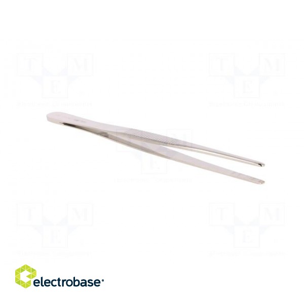 Tweezers | 145mm | Blades: straight | Blade tip shape: rounded фото 8
