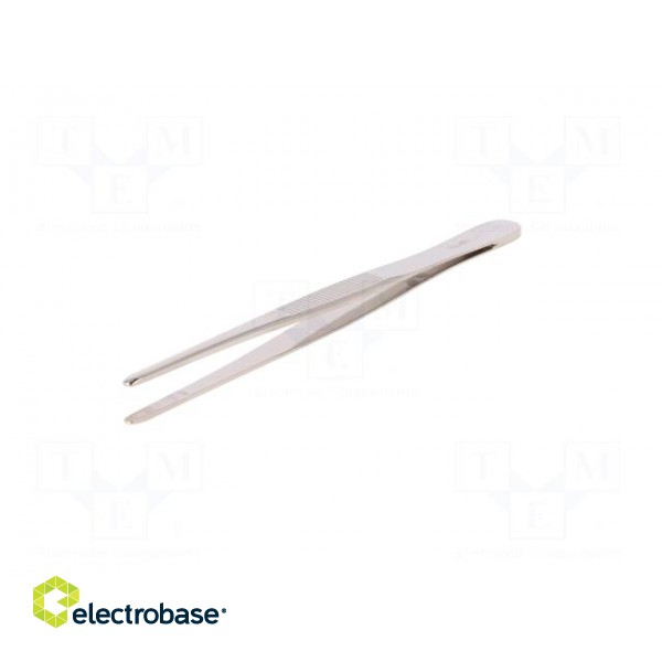 Tweezers | 145mm | Blades: straight | Blade tip shape: rounded фото 2