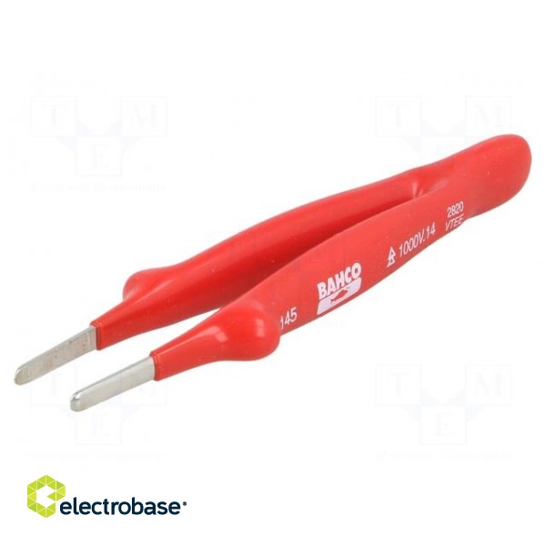 Tweezers | 150mm | Blade tip shape: round | for electricians image 1