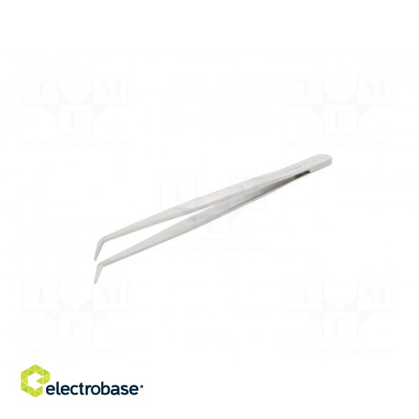 Tweezers | 150mm | Blades: curved | Blade tip shape: flat фото 2