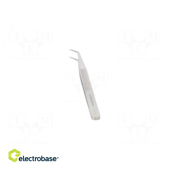 Tweezers | 150mm | Blades: curved | Blade tip shape: flat фото 5