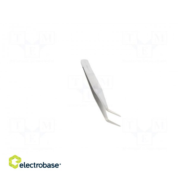 Tweezers | 150mm | Blades: curved | Blade tip shape: flat фото 9