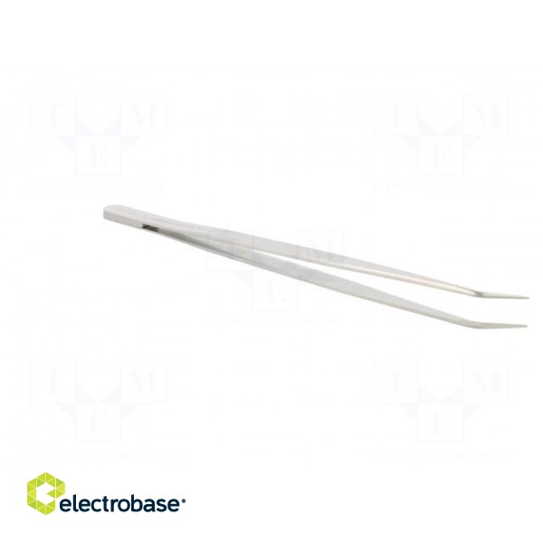 Tweezers | 150mm | Blades: curved | Blade tip shape: flat фото 8