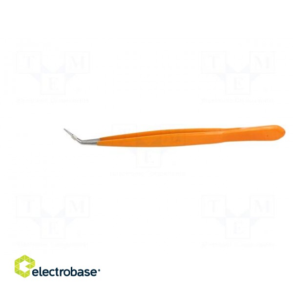 Tweezers | 150mm | Blades: curved | Blade tip shape: flat | universal фото 3