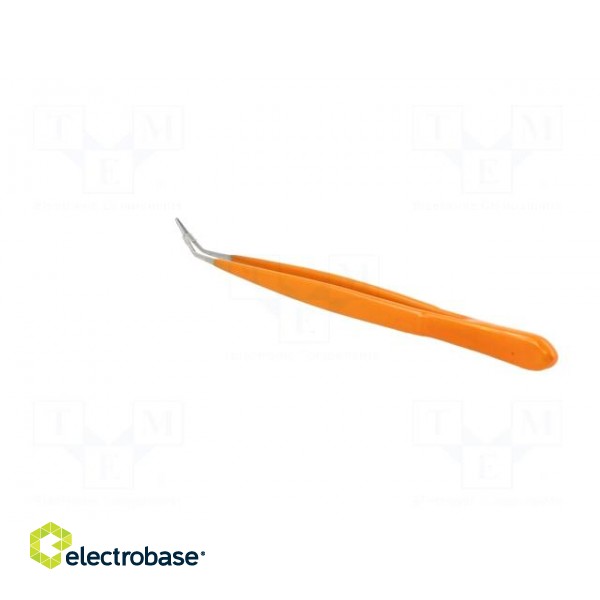 Tweezers | 150mm | Blades: curved | Blade tip shape: flat | universal фото 4
