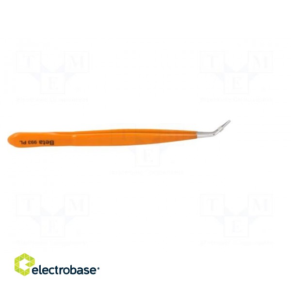 Tweezers | 150mm | Blades: curved | Blade tip shape: flat | universal фото 7
