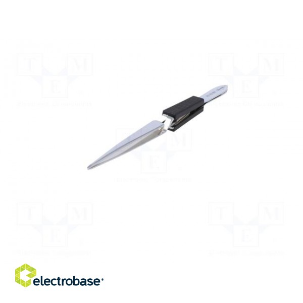 Tweezers | 160mm | Blades: straight | Blade tip shape: flat image 2
