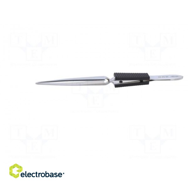 Tweezers | 160mm | Blades: straight | Blade tip shape: flat image 3