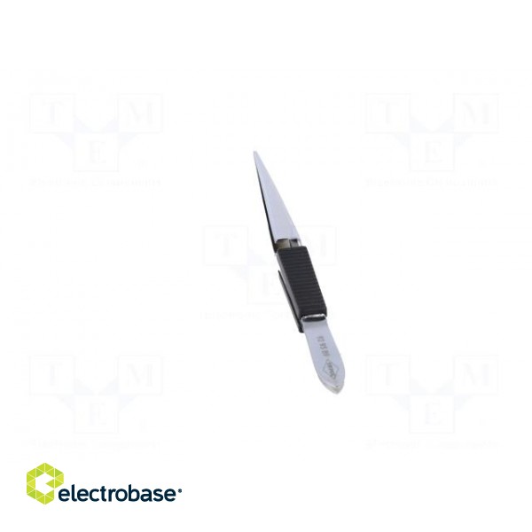 Tweezers | 160mm | Blades: straight | Blade tip shape: flat image 5