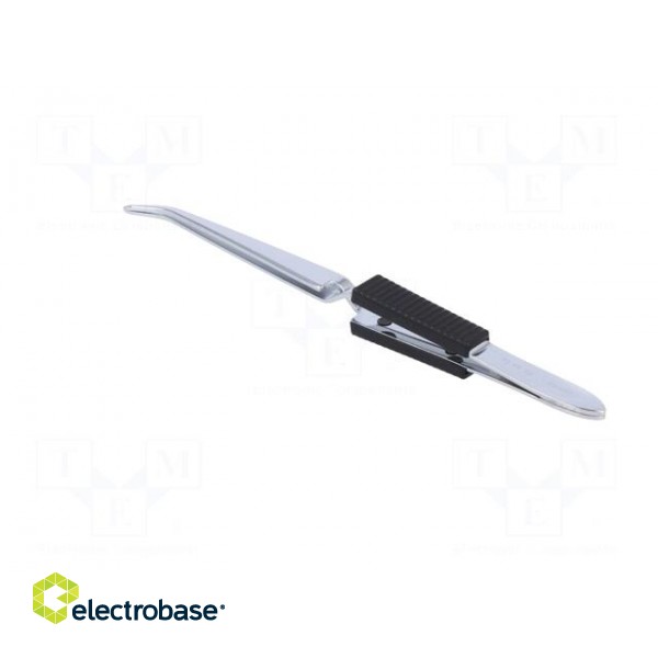 Tweezers | 160mm | Blades: curved | Blade tip shape: flat,bent image 4