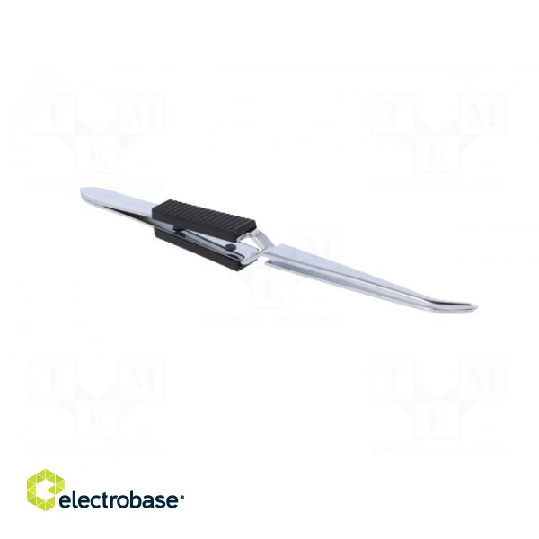 Tweezers | 160mm | Blades: curved | Blade tip shape: flat,bent image 8