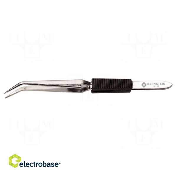 Tweezers | 160mm | Blades: curved | Blade tip shape: sharp | universal