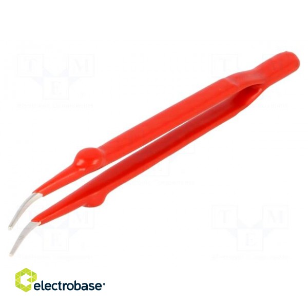 Tweezers | 160mm | Blades: elongated,curved | Tipwidth: 1.2mm image 1