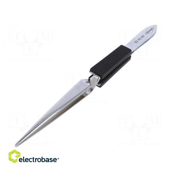 Tweezers | 160mm | Blades: straight | Blade tip shape: flat image 1