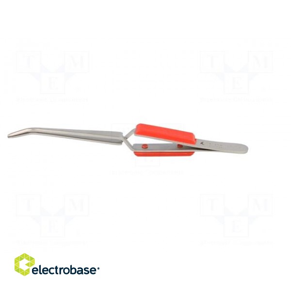 Tweezers | Blades: curved | Tool material: stainless steel | 165mm фото 3