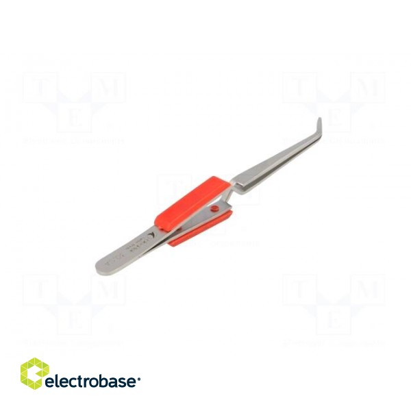 Tweezers | Blades: curved | Tool material: stainless steel | 165mm image 6