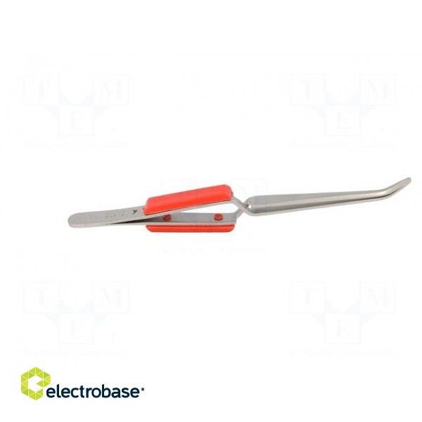 Tweezers | Blades: curved | Tool material: stainless steel | 165mm фото 7