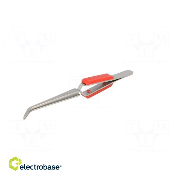 Tweezers | Blades: curved | Tool material: stainless steel | 165mm image 2