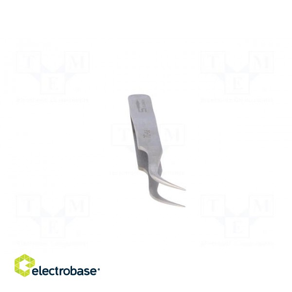 Tweezers | 100mm | for precision works | Blades: curved,narrowed image 9