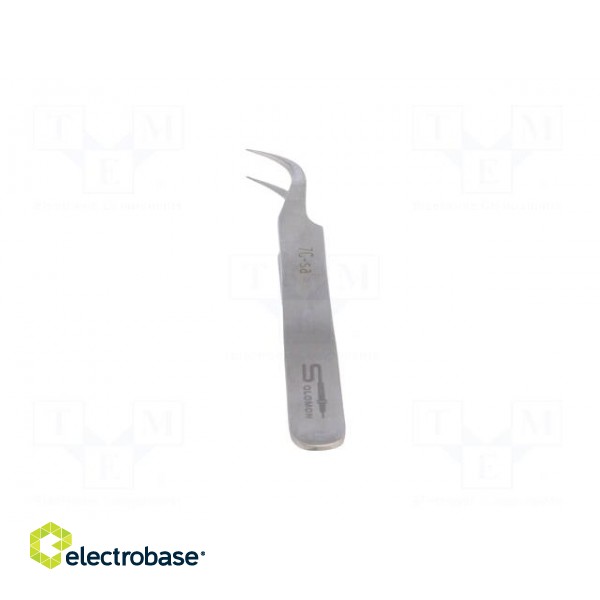 Tweezers | 100mm | for precision works | Blades: curved,narrowed image 5