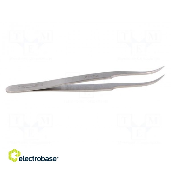 Tweezers | 100mm | for precision works | Blades: curved,narrowed image 7