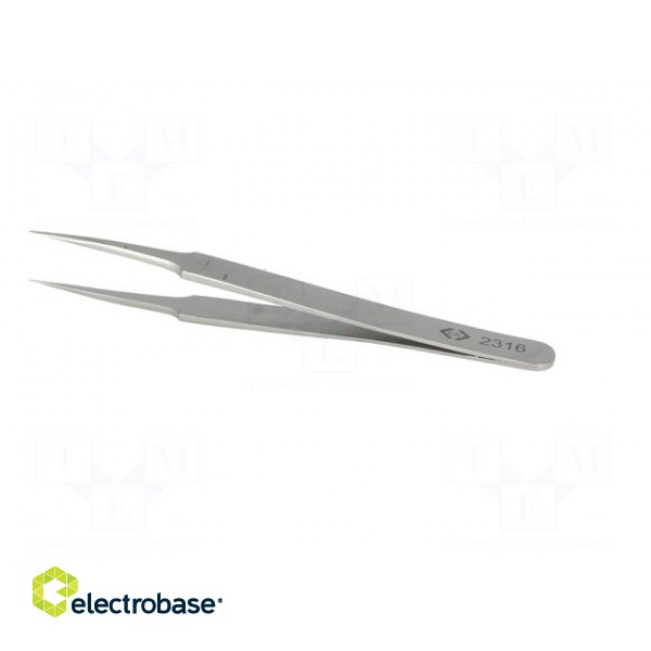 Tweezers | 105mm | for precision works | Blades: straight,narrow paveikslėlis 3