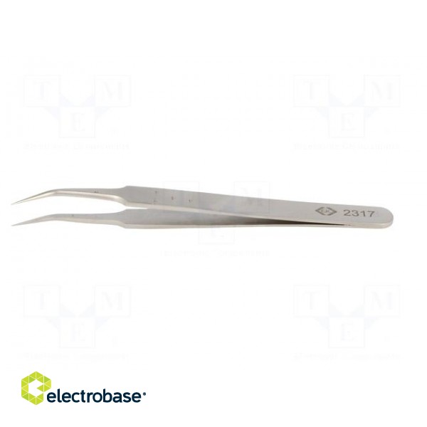 Tweezers | 105mm | for precision works | Blades: narrow,curved image 3