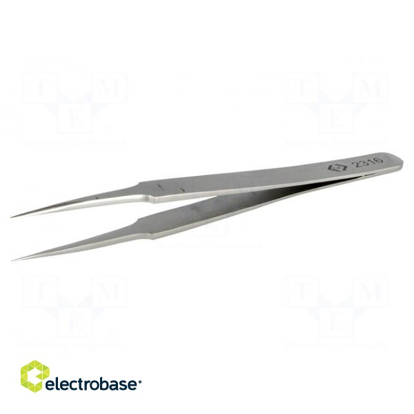 Tweezers | 105mm | for precision works | Blades: straight,narrow image 1