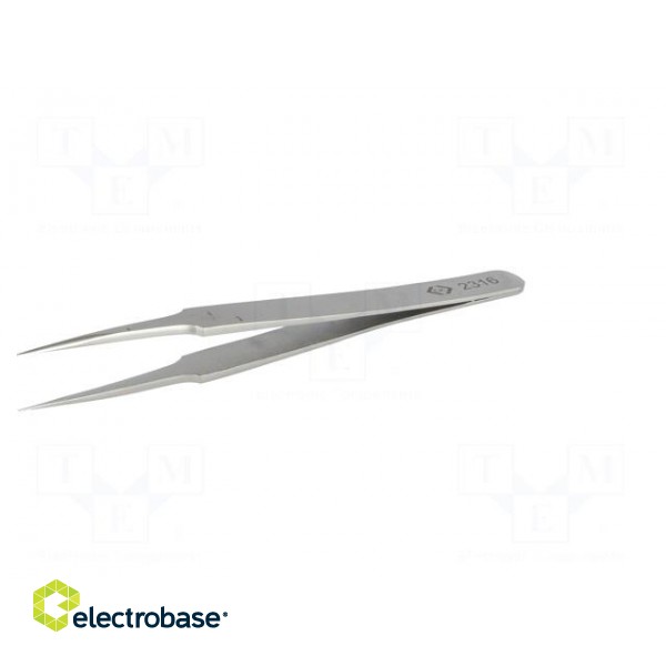 Tweezers | 105mm | for precision works | Blades: straight,narrow paveikslėlis 2