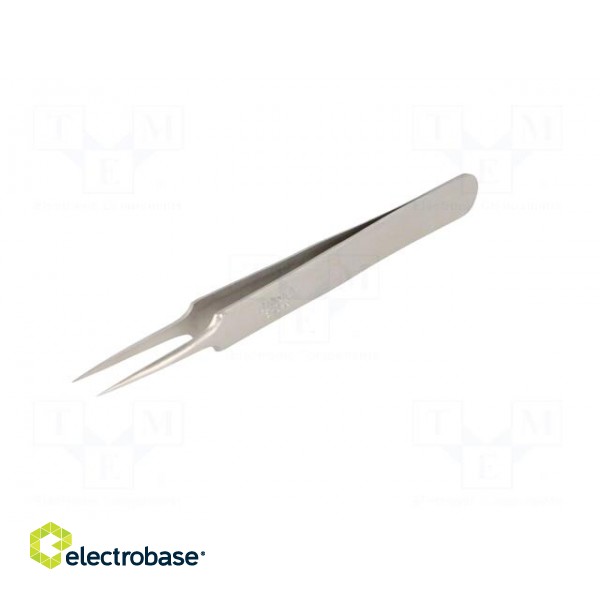 Tweezers | 110mm | for precision works | Blades: elongated,narrow image 2