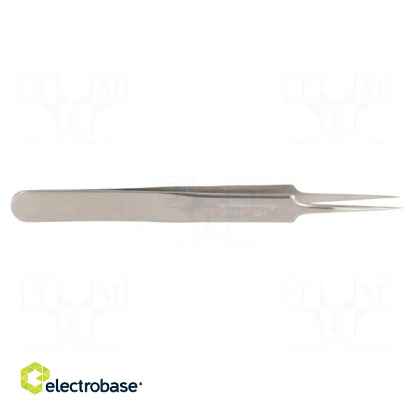 Tweezers | 110mm | for precision works | Blades: elongated,narrow image 7
