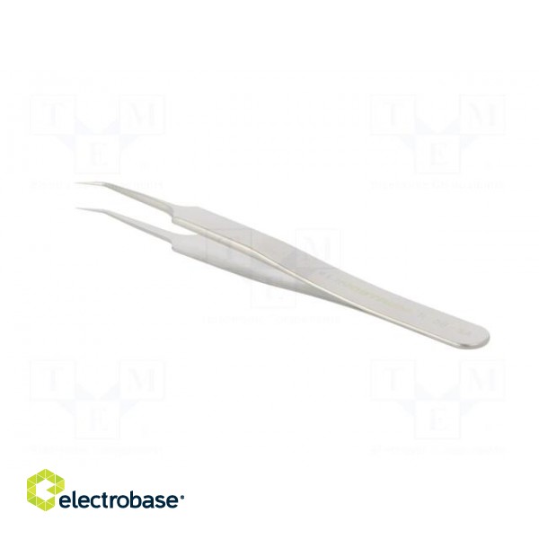 Tweezers | 110mm | for precision works | Blades: curved,narrowed image 4