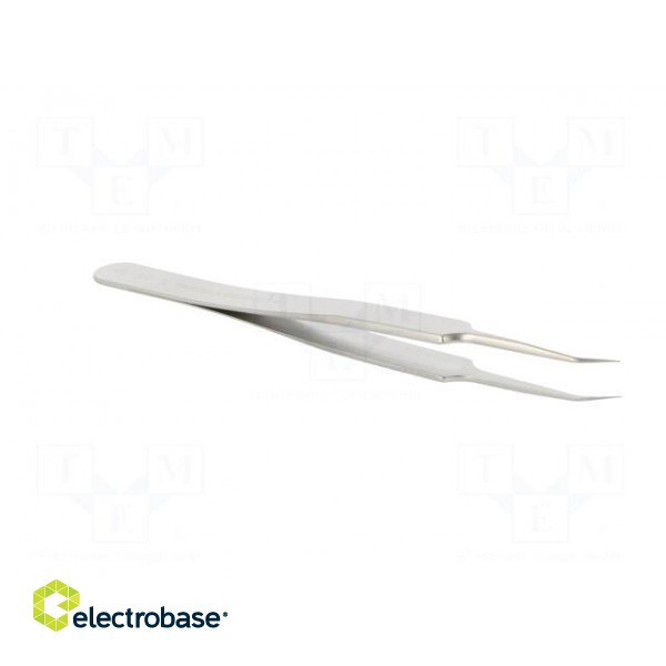 Tweezers | 110mm | for precision works | Blades: curved,narrowed image 8