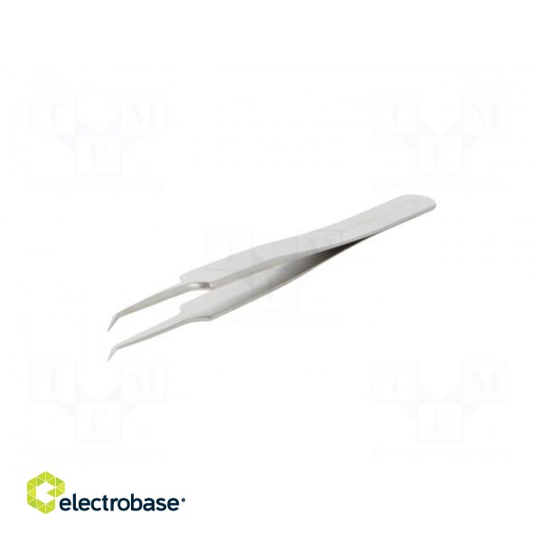 Tweezers | 110mm | for precision works | Blades: curved,narrowed image 2