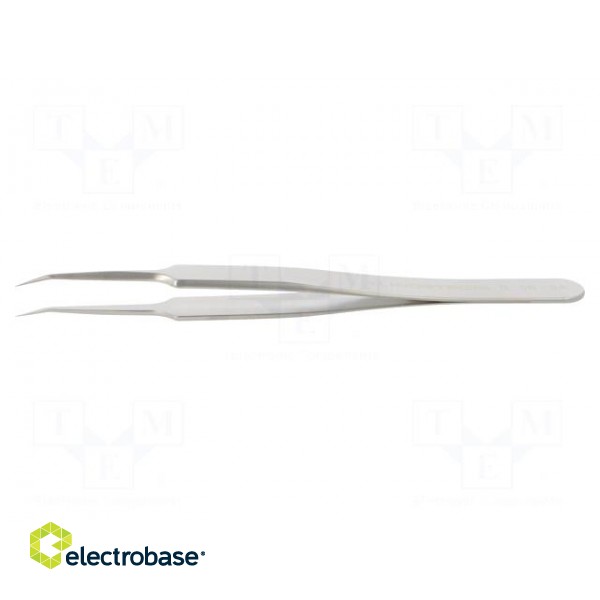 Tweezers | 110mm | for precision works | Blades: curved,narrowed image 3