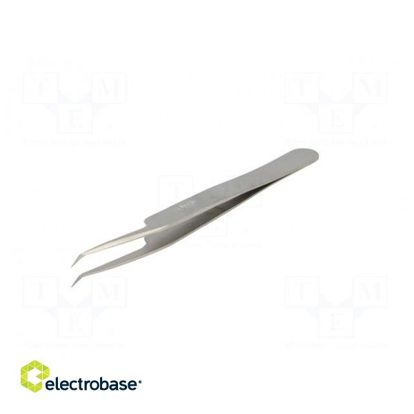 Tweezers | 110mm | for precision works | Blades: narrow,curved image 2