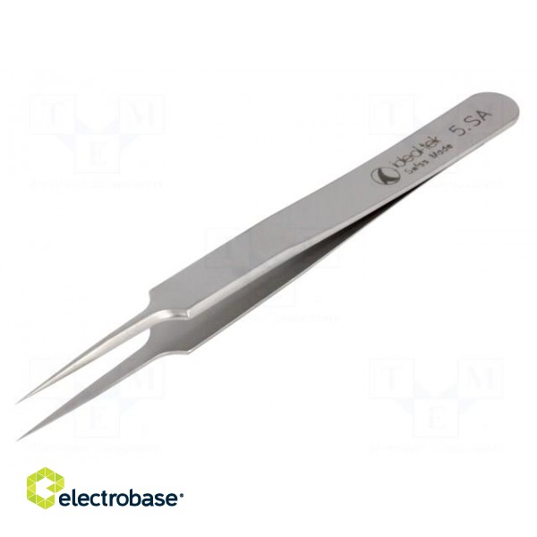 Tweezers | 110mm | for precision works | Blades: straight,narrowed