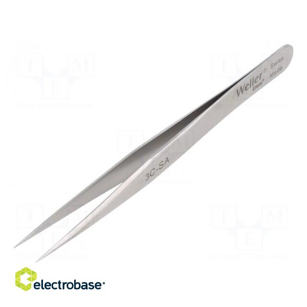 Tweezers | 110mm | for precision works | Blade tip shape: sharp фото 1