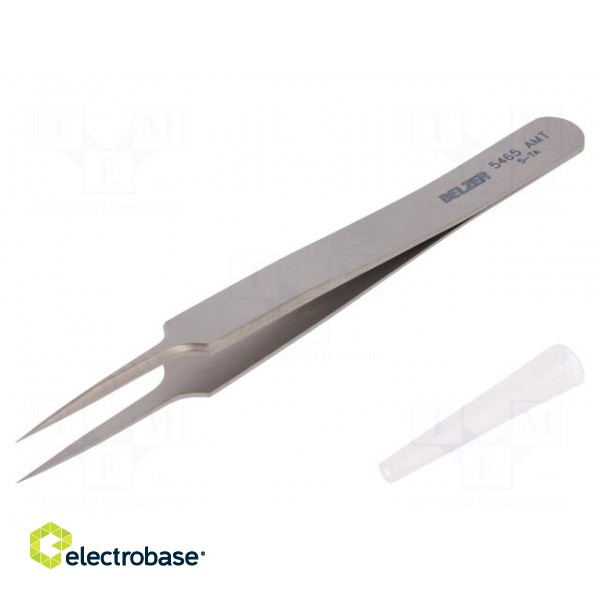 Tweezers | 110mm | SMD | Blades: narrow | Type of tweezers: straight image 1