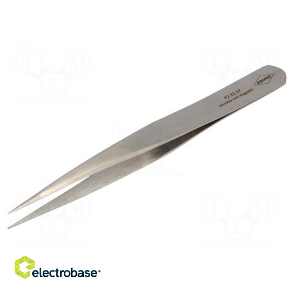Tweezers | 115mm | for precision works | Blades: straight paveikslėlis 1