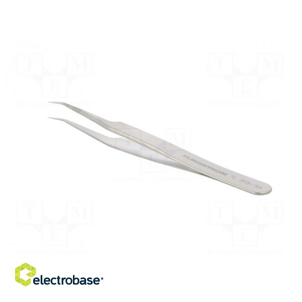 Tweezers | 115mm | for precision works | Blades: curved,narrowed image 4