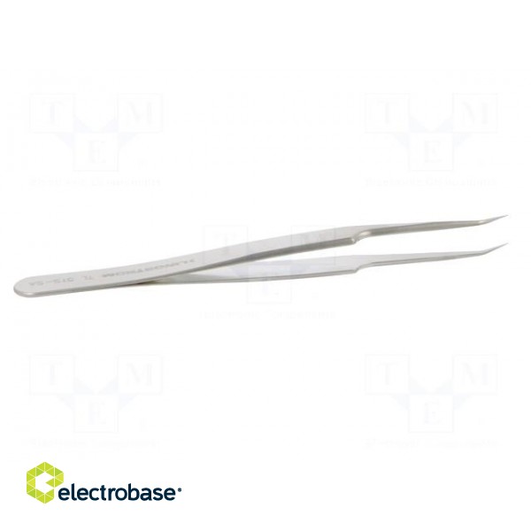 Tweezers | 115mm | for precision works | Blades: curved,narrowed image 7