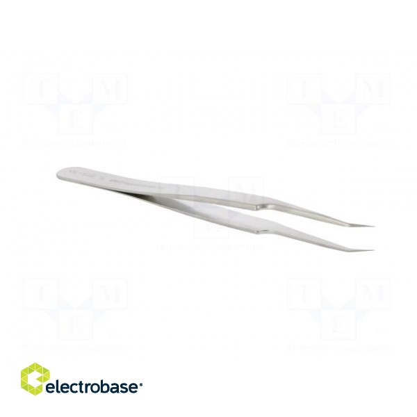 Tweezers | 115mm | for precision works | Blades: curved,narrowed image 8
