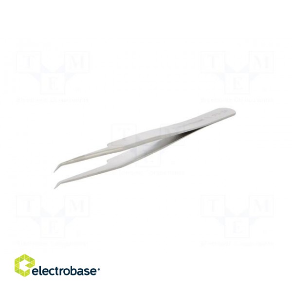 Tweezers | 115mm | for precision works | Blades: curved,narrowed image 2