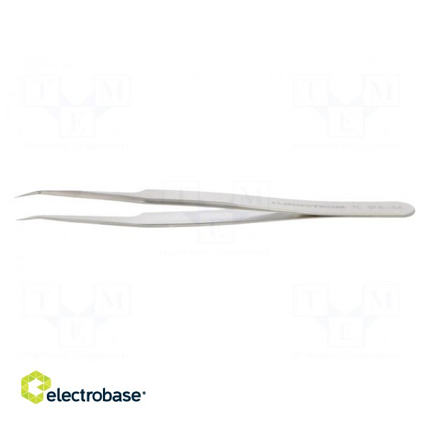 Tweezers | 115mm | for precision works | Blades: curved,narrowed image 3